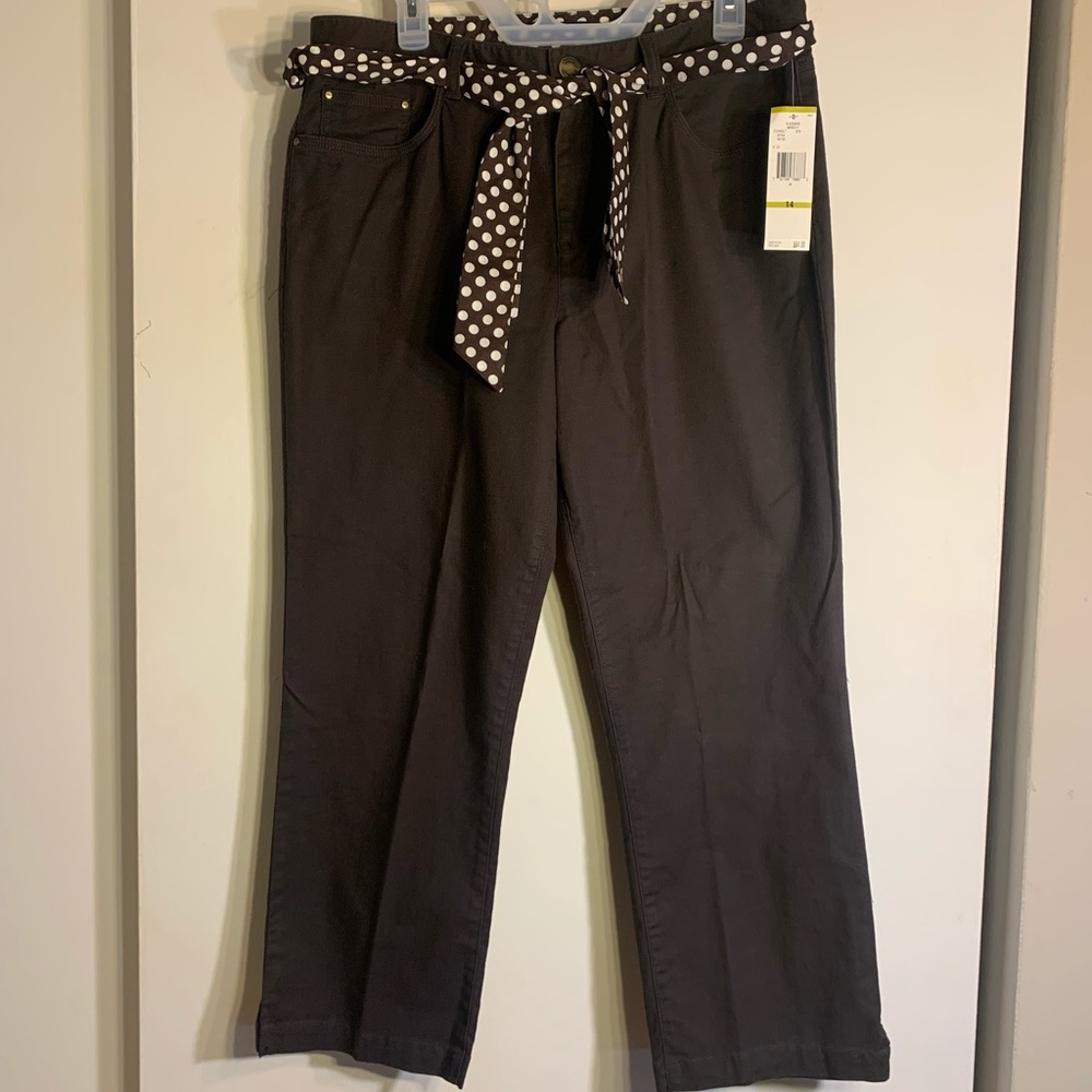 Jones New York Dress Pants With Polka Dot Belt